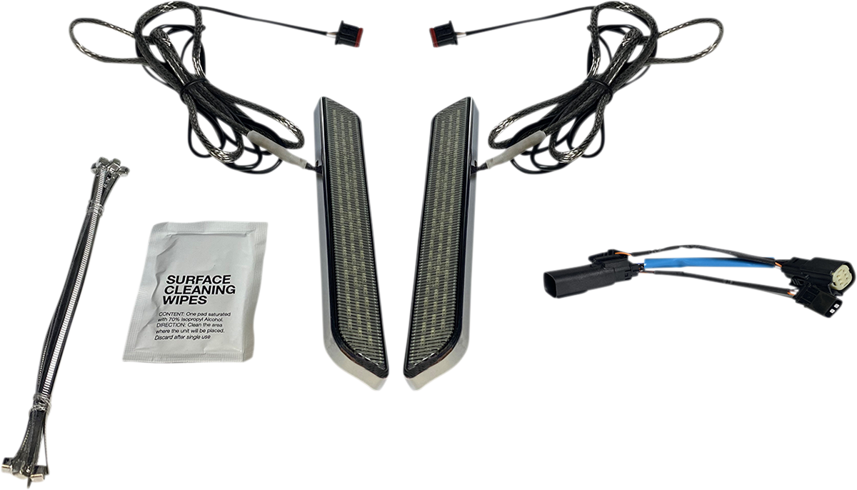 Custom Dynamics LED Front Fork Lightz Smoke - Chrome CD-FORK-SS6-SC