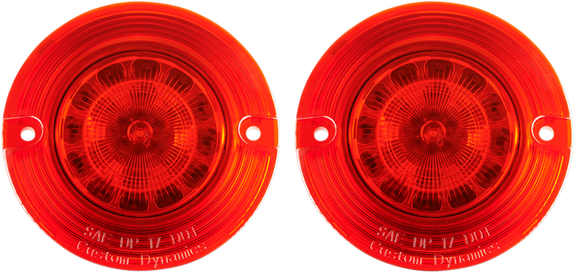 Custom Dynamics Probeam LED Turn Signal Insert Kit Red PB-R-1156-T