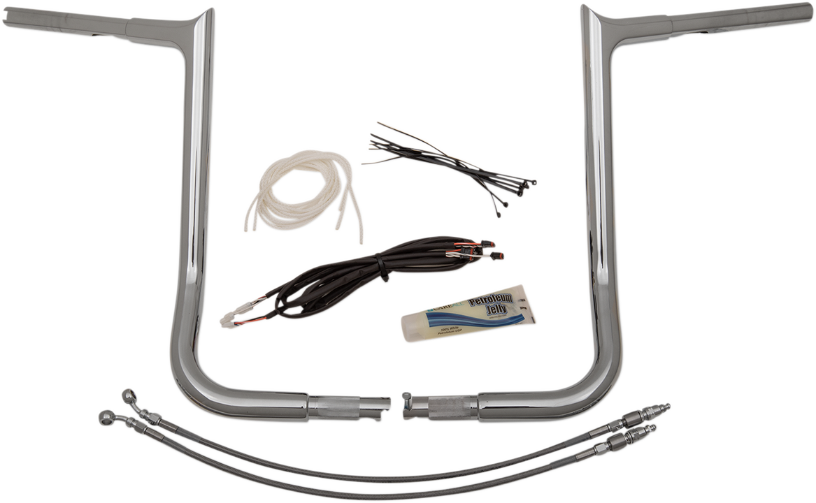 Fat Baggers, Inc. 1 1/4" EZ Install Pointed Top Handlebar Kits 16" Chrome 909216