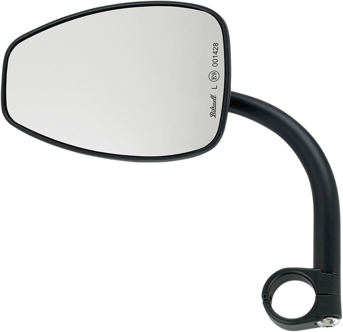 BILTWELL Utility Mirrors 1" Black Teardrop Retro 6504-501-131