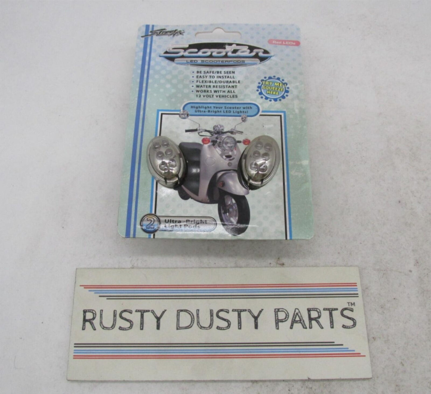 Pair of Street FX Scooter Ultra Bright Light Pods Red LED Lights