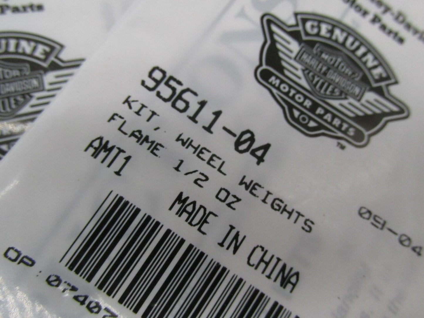 Lot of 8 Harley Davidson Genuine NOS Wheel Weights Flame Kit 95611-04