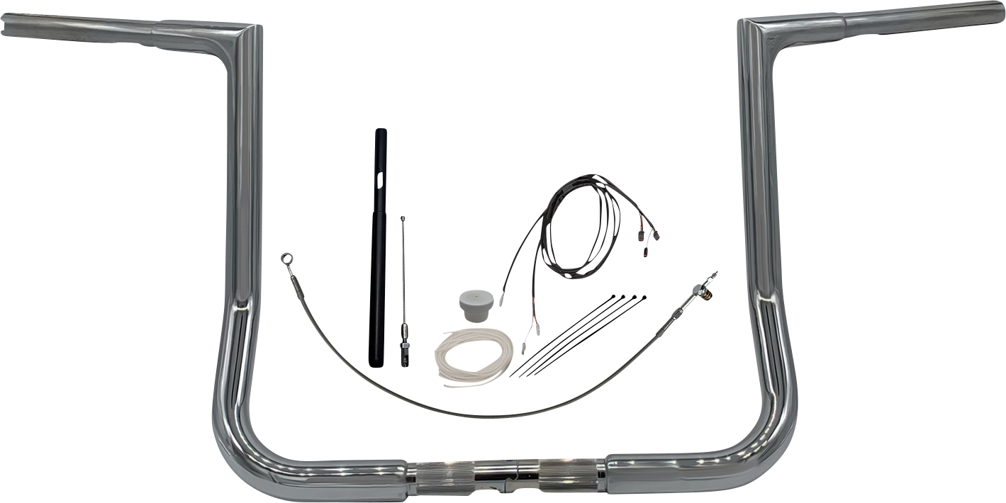 Fat Baggers, Inc. 1-1/4" EZ Install Flat Top Handlebar Kit 14" Chrome 719014