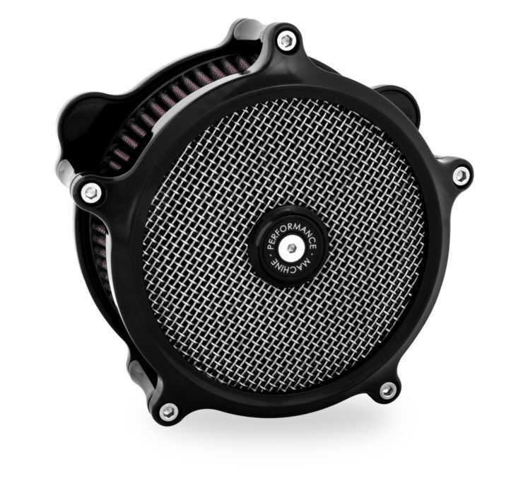 Performance Machine Super Gas Air Cleaners Black Anodized 0206-2139-B