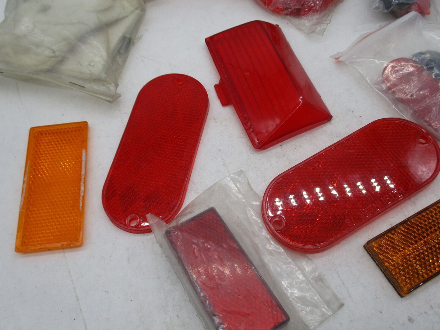 Large Mixed Lot of Harley Davidson Red and Amber Bullet Turn Signal Lenses