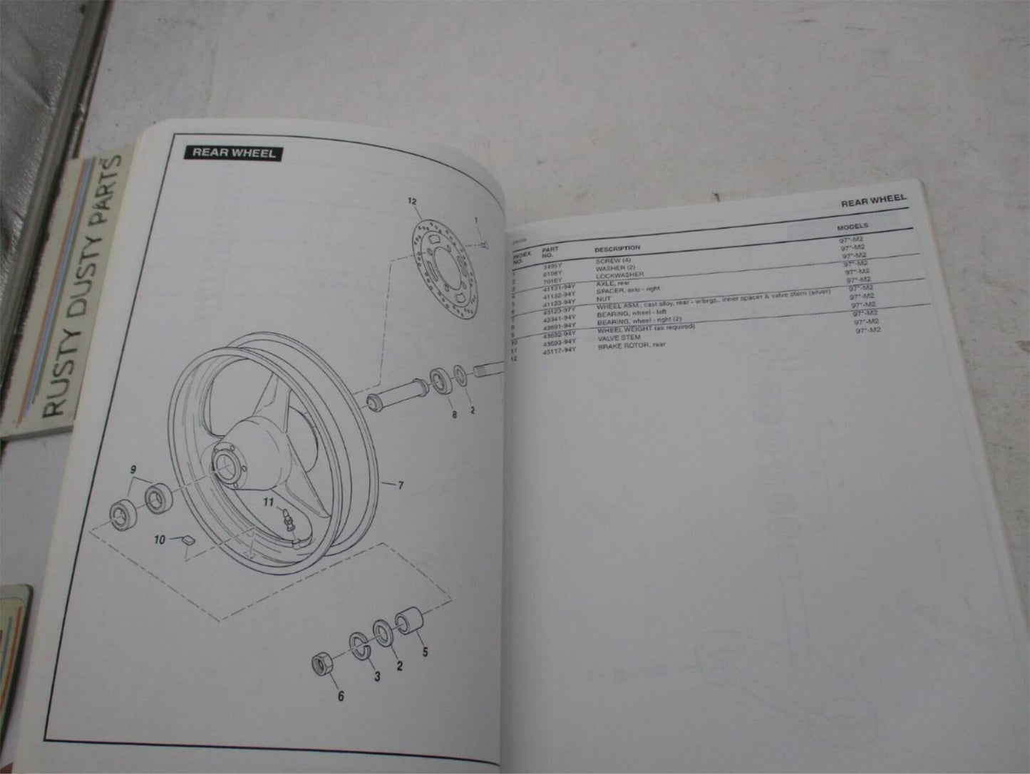 Harley Buell Official Factory 1997 M2 Cyclone Parts Catalog 99572-97