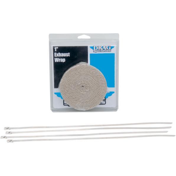 Drag Specialties Exhaust Heat Wrap Kit 1in. - Tan 1861-0666