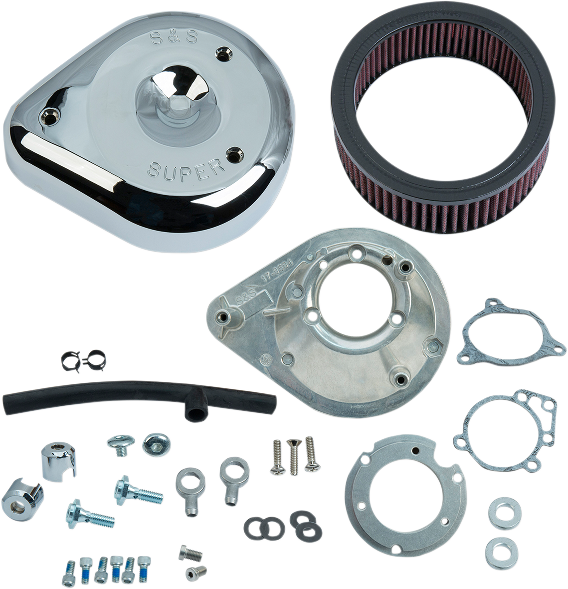 S & S Cycle Teardrop Air Cleaner Kit Chrome 170-0305B
