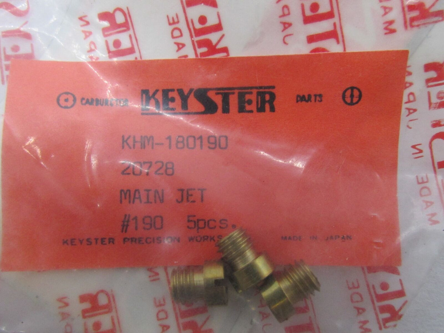 Pack of 5 Harley Davidson Keyster #190 Carb Carburetor Main Jets 20728