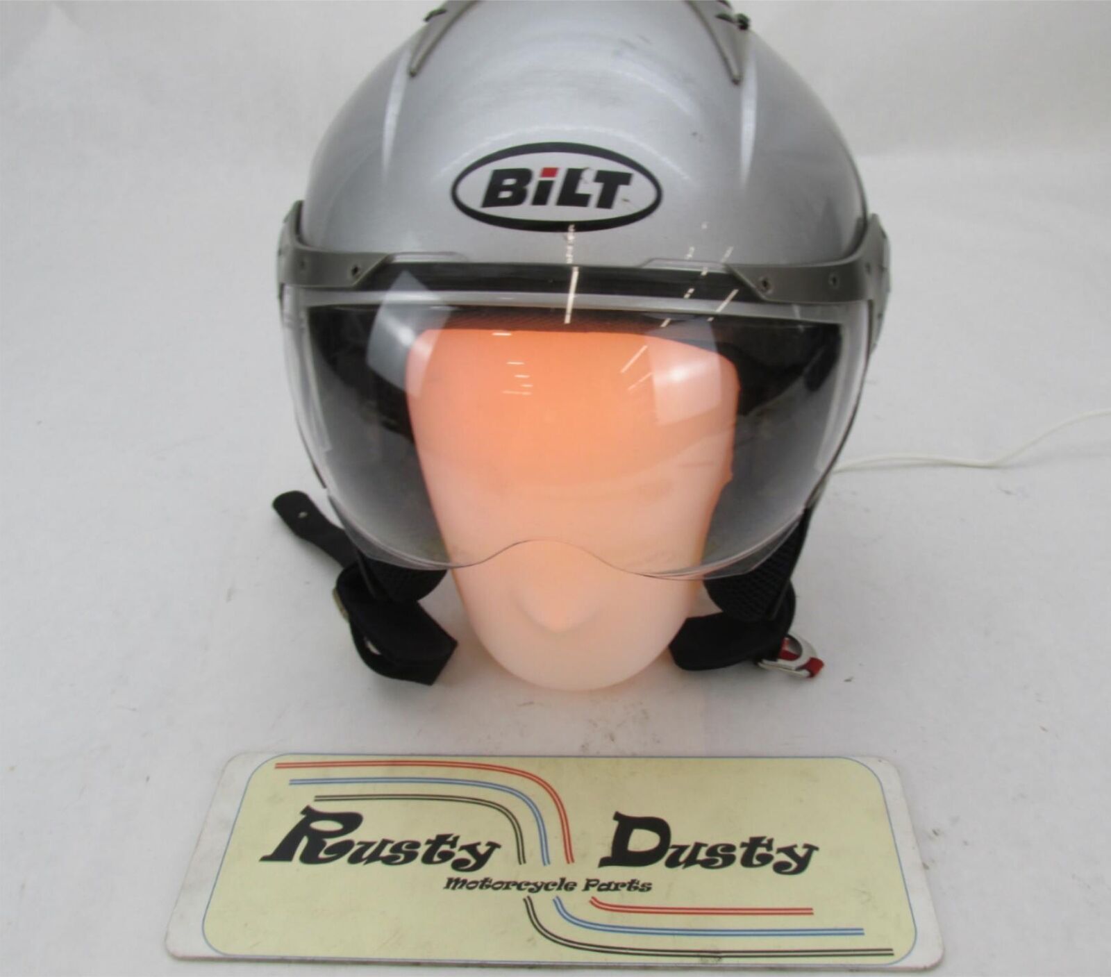 ece 22.05 open face motorcycle helmet BILT Silver Renegade Half Open Face Motorcycle Helmet Size Medium M EC –  Rusty Dusty Parts