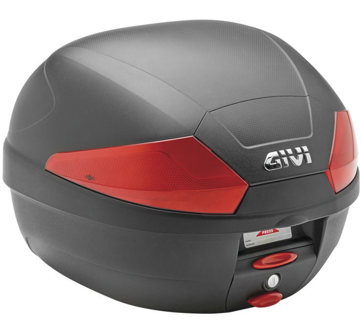 GIVI Monolock B29N Top Case Black, Red Reflective Lens B29N2
