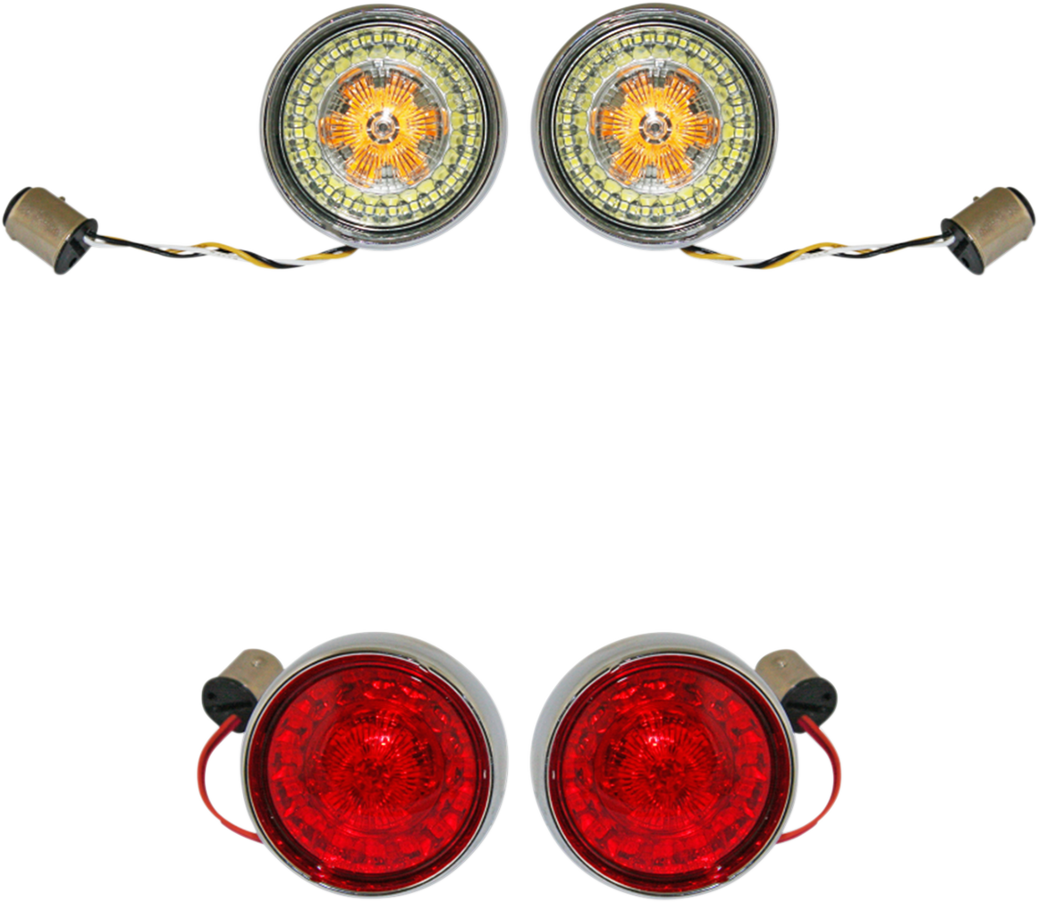 Custom Dynamics Porbeam Turn Signal Insert Kit Chrome PB-BCM2-BB-C