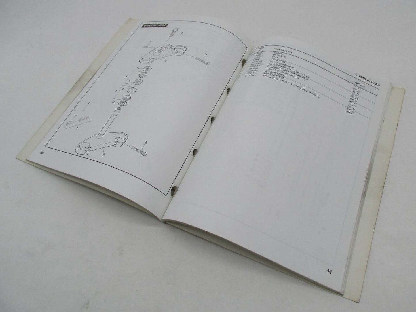 Buell Official Factory 1999 Lightning X1 Parts Catalog 99571-99Y