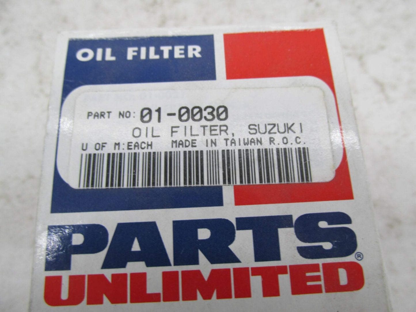 Parts Unlimited Suzuki Oil Filter 01-0030