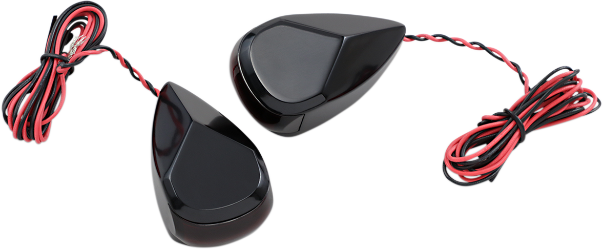 Alloy Art LED Turn Signals Black Red /Red Lens MRL-3B