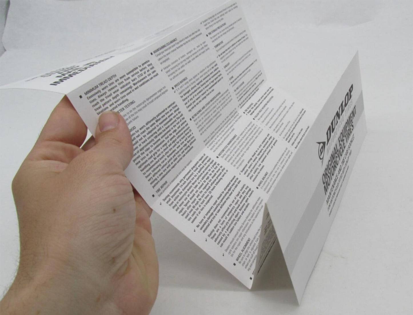 Harley Davidson OEM Dunlop Tires Maintenance & Care Booklet Guide