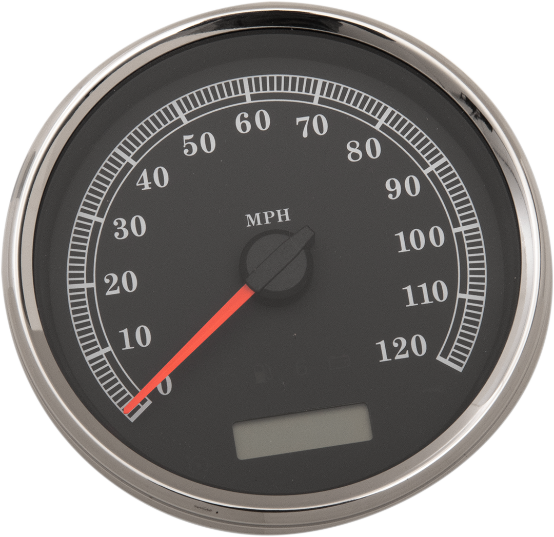 Drag Specialties 5" Programmable Electronic Speedometers Black Face 2210-0462