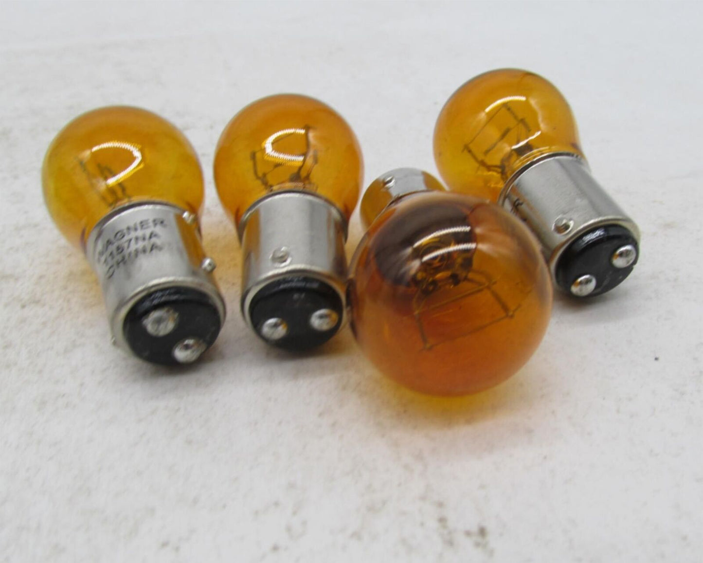 Lot of 4 Wagner Miniature 12V Amber Lamp Light Bulbs 1157NA