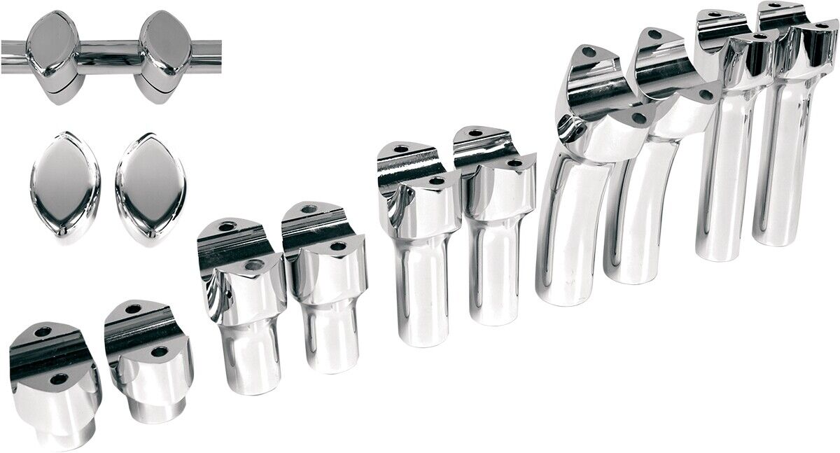 Drag Specialties 1 1/2in. Big Buffalo Riser Chrome 3in. Tall 0602-0467