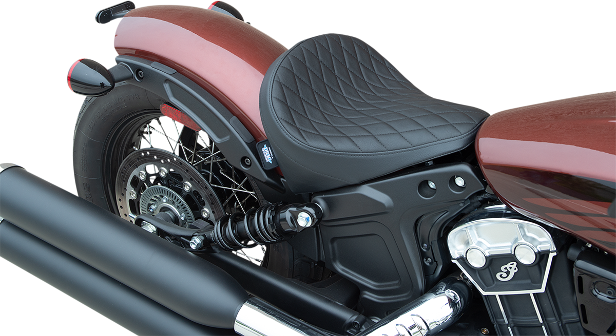 Drag Specialties Bobber Solo Seat Diamond - Black - Vinyl 0810-2257