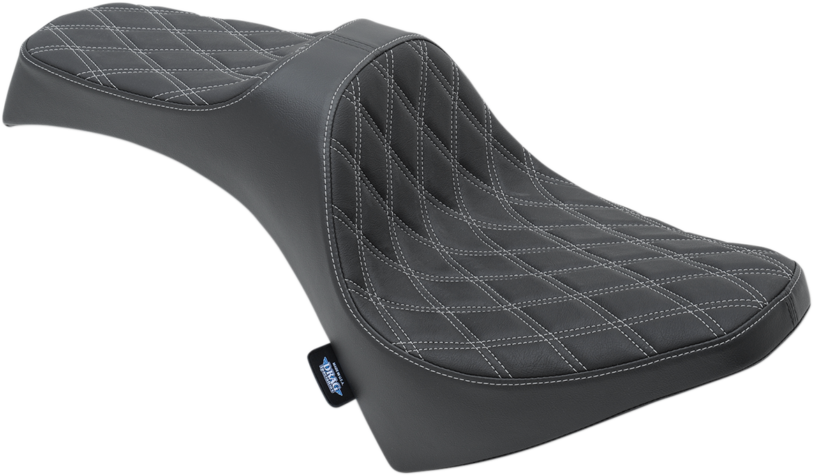 Drag Specialties Predator III Seats Black Silver 0810-2120