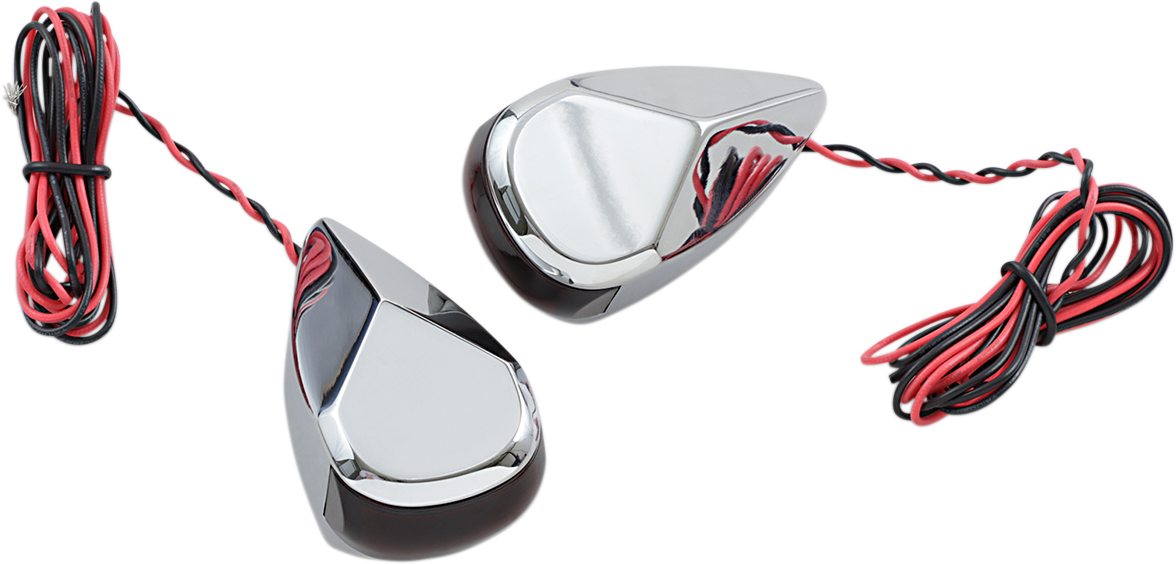 Alloy Art LED Turn Signals Chrome Red /Red Lens MRL-3C