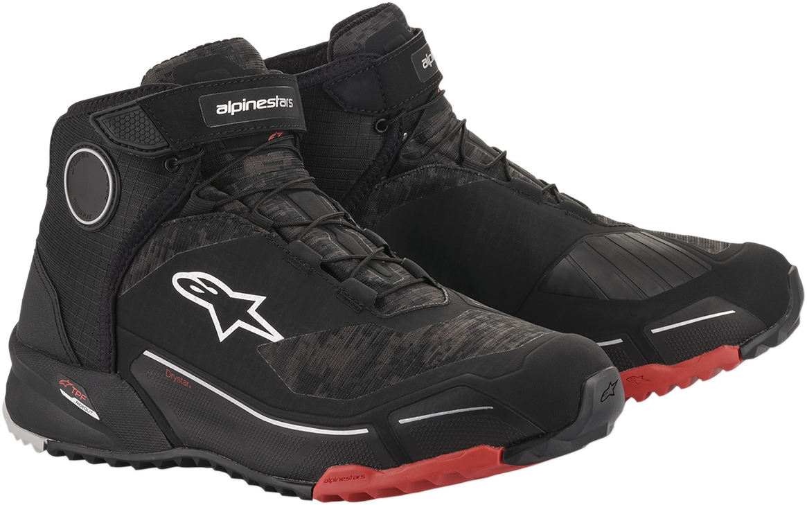 Alpinestars CR-X Drystar Riding Shoes Black Camo/Red 9 26118209939.00