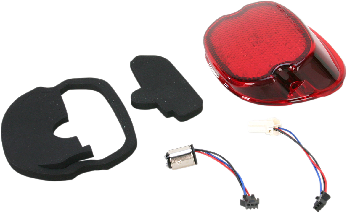 Drag Specialties LED Low-Profile Taillight Lens with bottom tag light 2010-0773