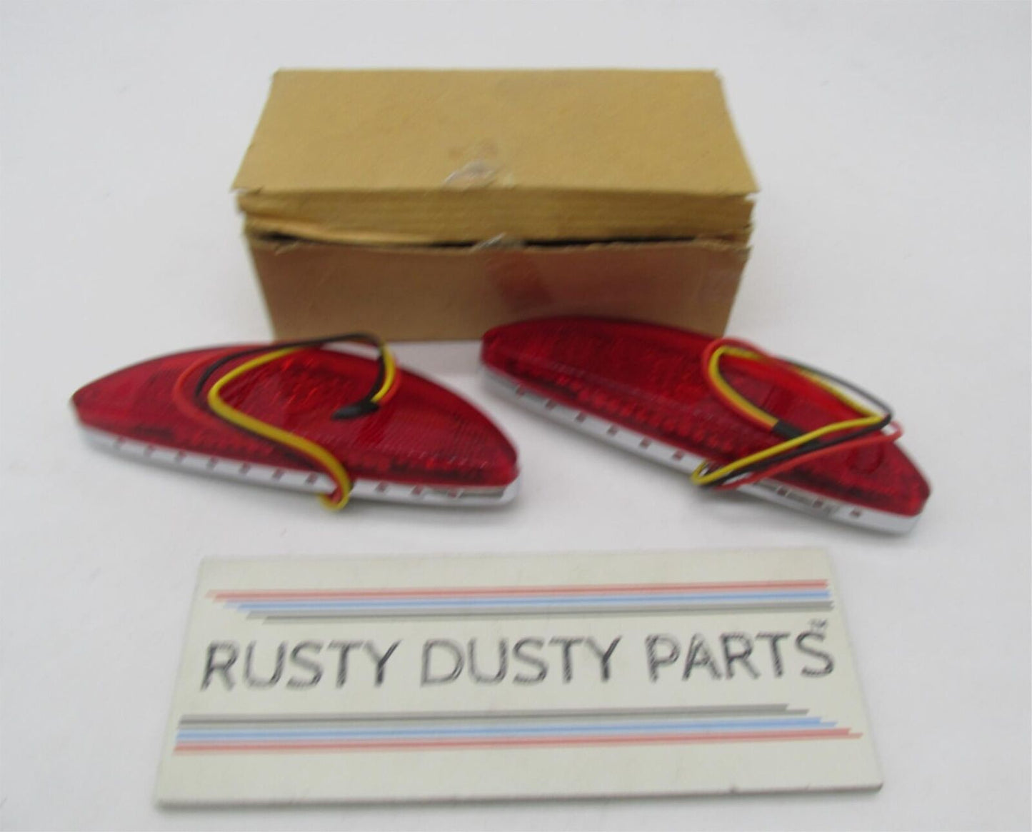 Harley Chopper KustomWerkz LED Red Chrome Taillight 6.5" x 1-7/8" 76191