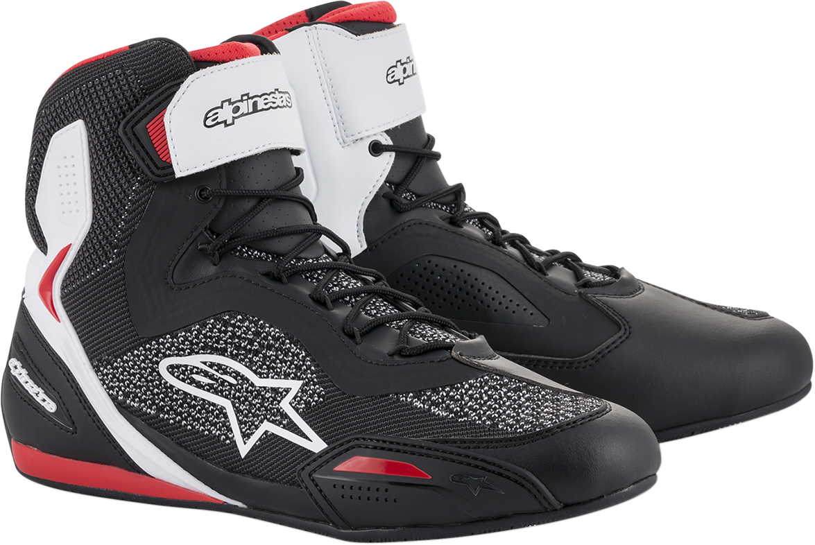 Alpinestars Faster 3 Rideknit Riding Shoes Black Red White 12.5 2510319123-12.5