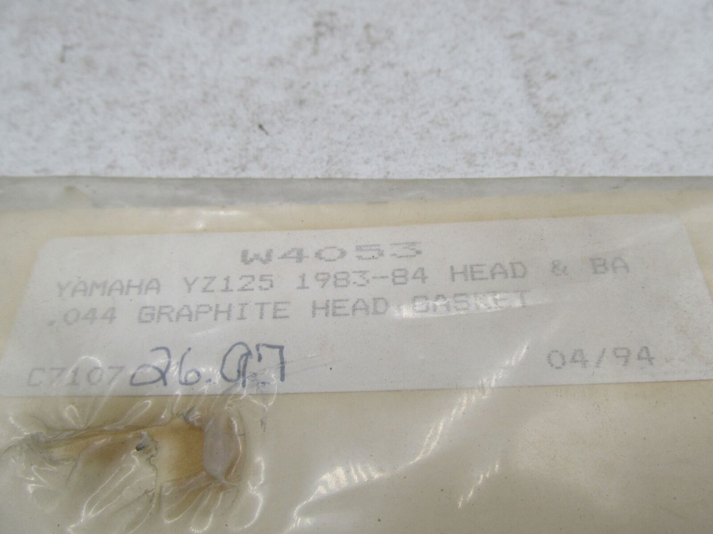 Cometic 1983-84 Yamaha YZ125 Head .044 Engine Motorcycle Gasket Kit W4053