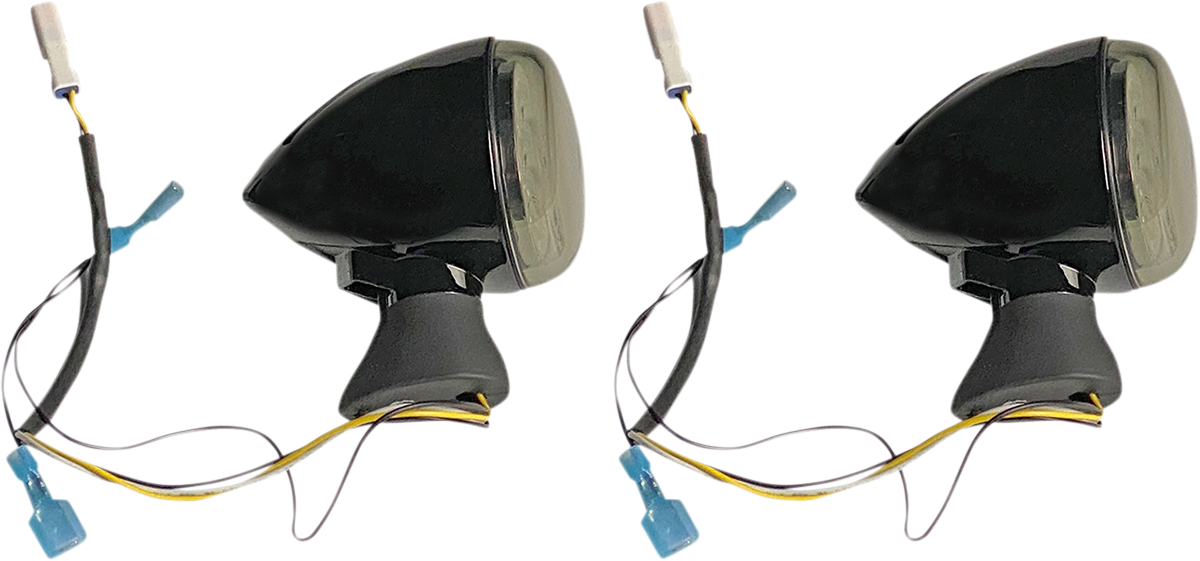 Custom Dynamics ProBEAM Red Ring Turn Signal LEDs Black PB-SCOUT-AW-BS