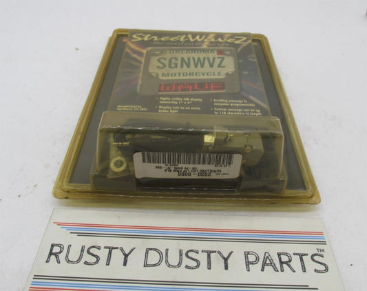 Street Wavez Motorcycle Scrolling LED Light License Frame 2030-0006 SWM-RT-SBK