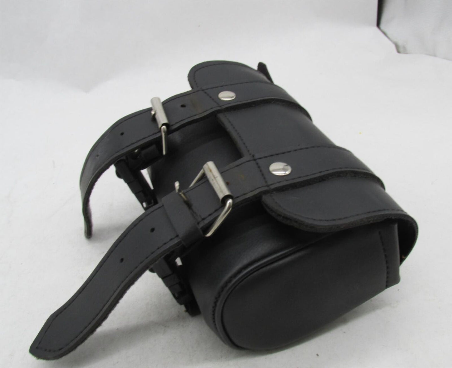 Universal Motorcycle Harley Davidson Synthetic Leather Buckle Fork Pouch 8x5x3"