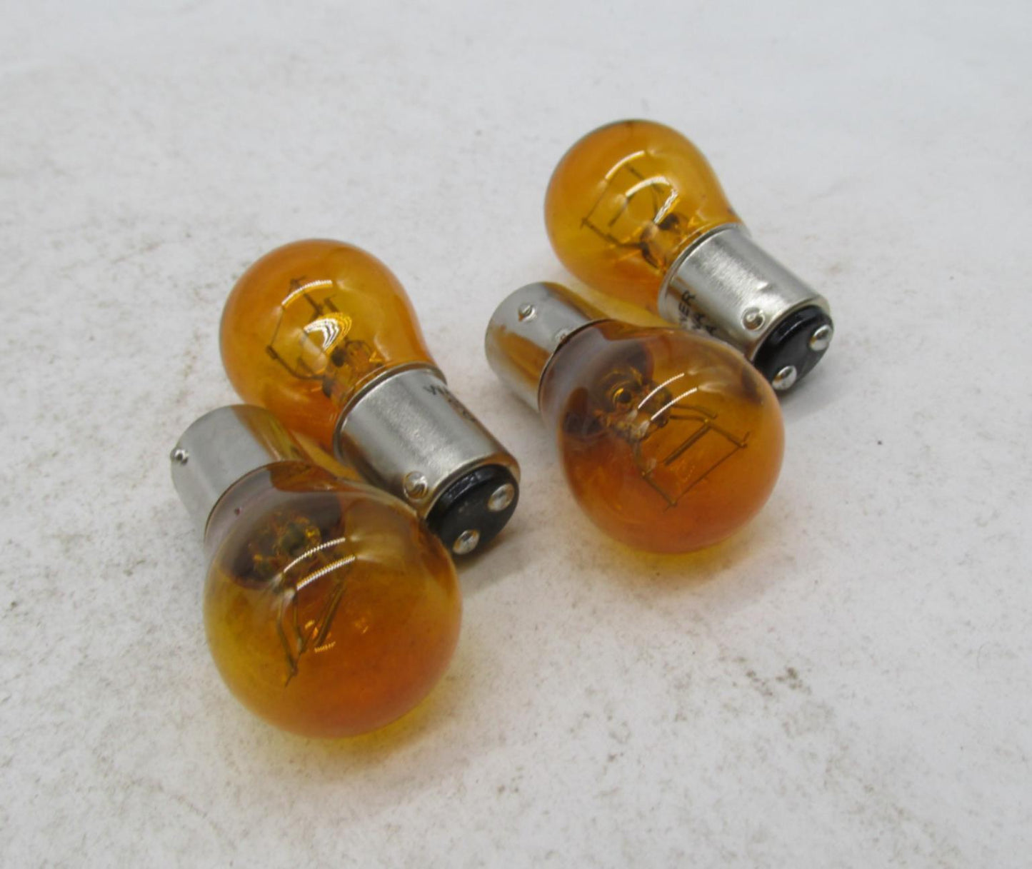 Lot of 4 Wagner Miniature 12V Amber Lamp Light Bulbs 1157NA