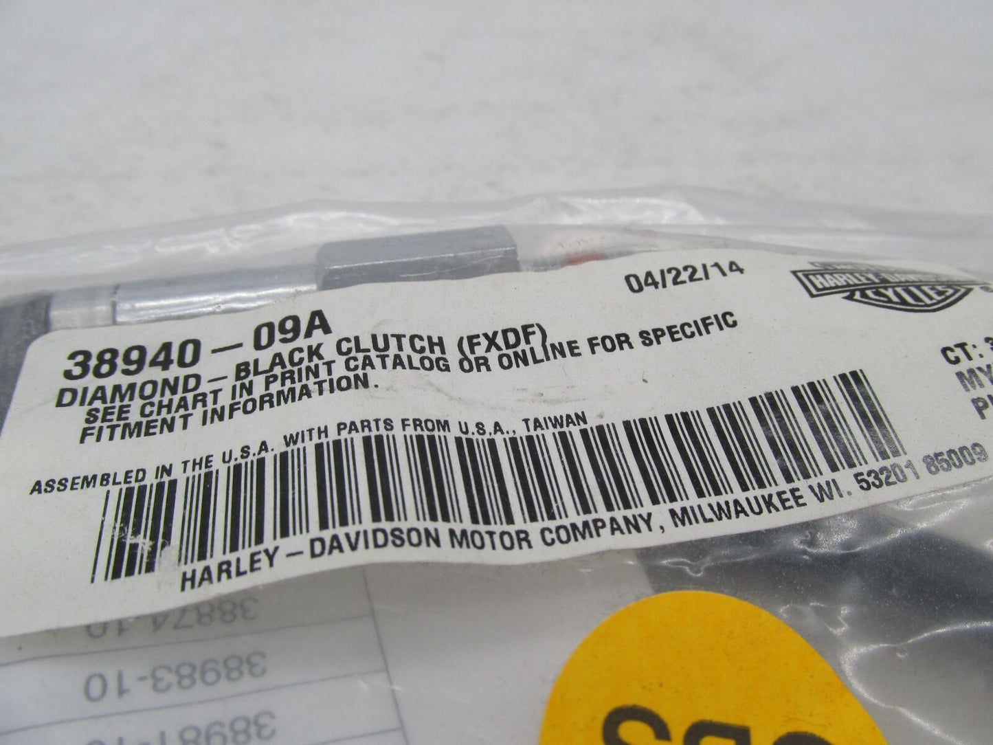 Harley-Davidson Genuine NOS Diamond FXDF Black Clutch Cable 38940-09A