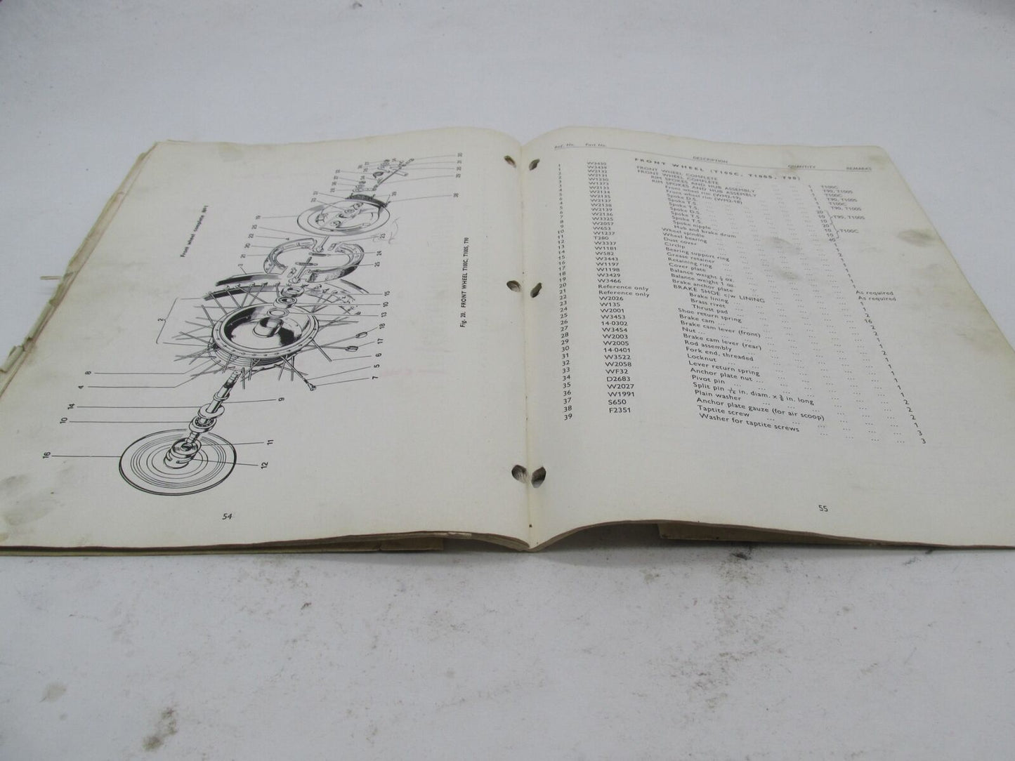 Triumph Tiger T90 Tiger T100S, T100R, T100C and T100T Replacement Parts Catalog