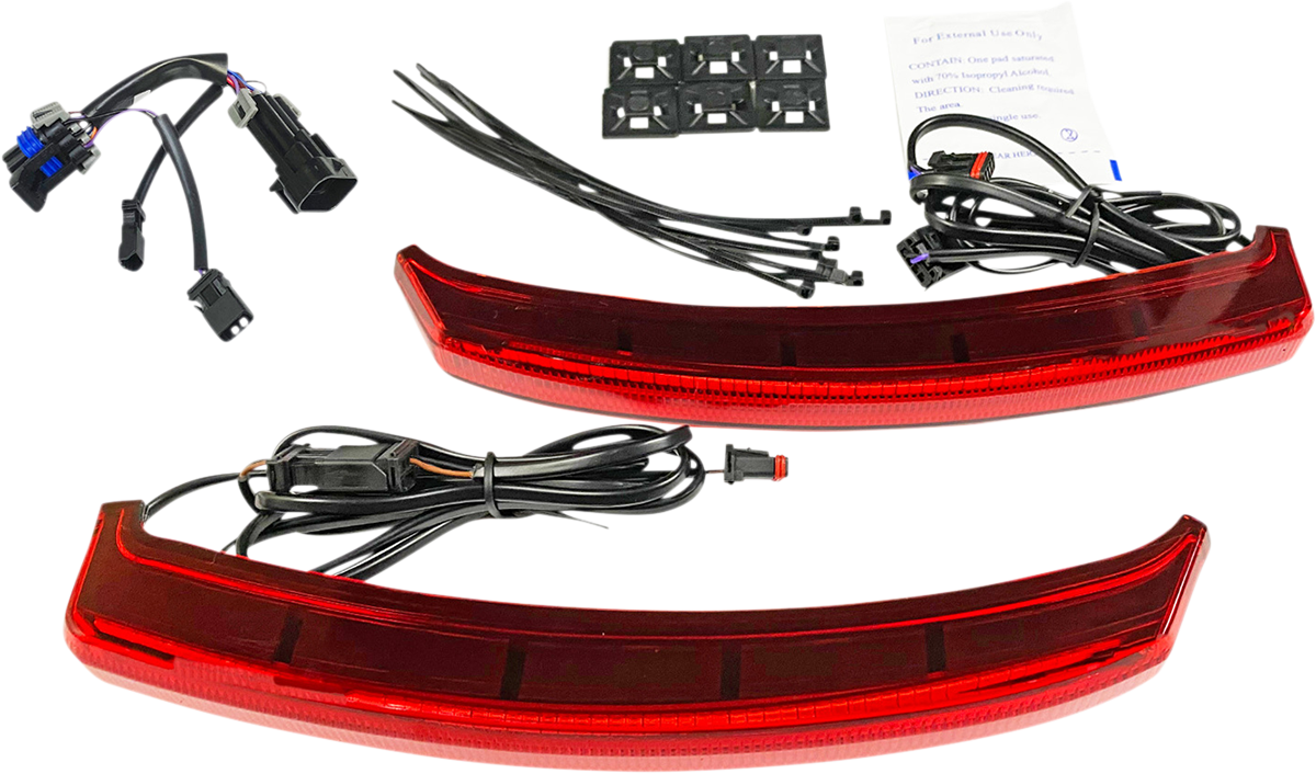 Custom Dynamics BAGZ LED Saddle Bag Lights Red CD-INDBAG-INT-R