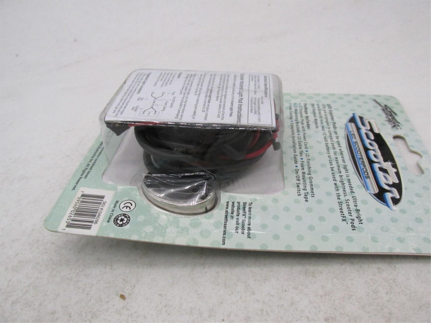 Pair of Street FX Scooter Ultra Bright Light Pods Red LED Lights