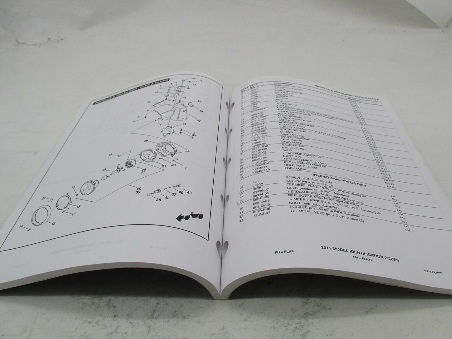 Harley-Davidson Official Factory 2011 Police Models Parts Catalog 99545-11