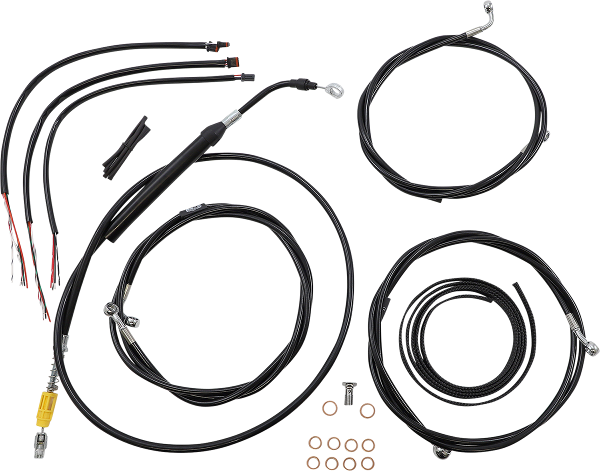 LA Choppers Handlebar Cable/Brake Line Kit LA-8056KT2-19B