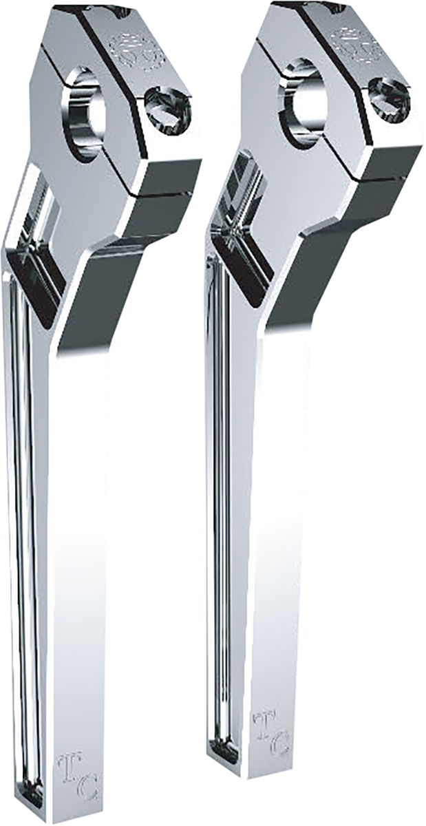Todd's Cycle 1 1/8" Clamping Pullback Riser 10" Rise Chrome TD-R22-10
