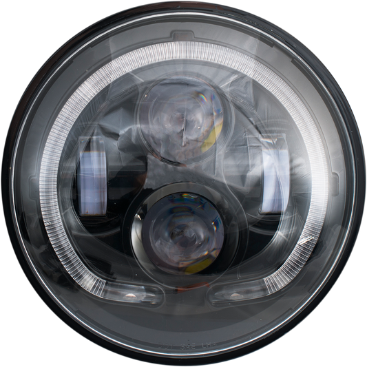 Rivco Products 7" LED Headlight Black LED-130B