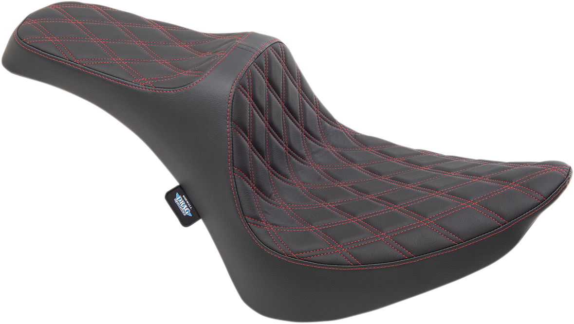 Drag Specialties Predator III Seats With Red Thread 0802-1368