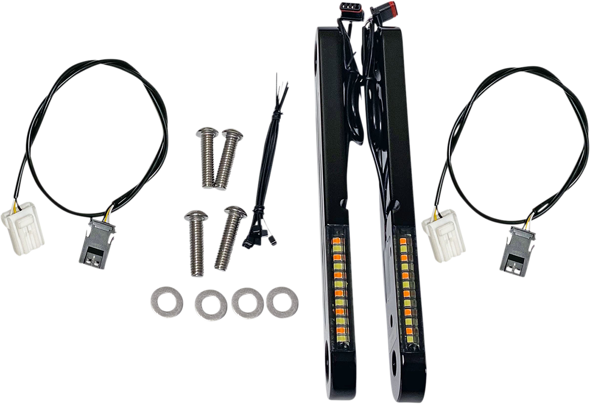 Custom Dynamics ProBEAM Dynamic Strips V2 Front Turn Signals Black PB-DS2-13-B