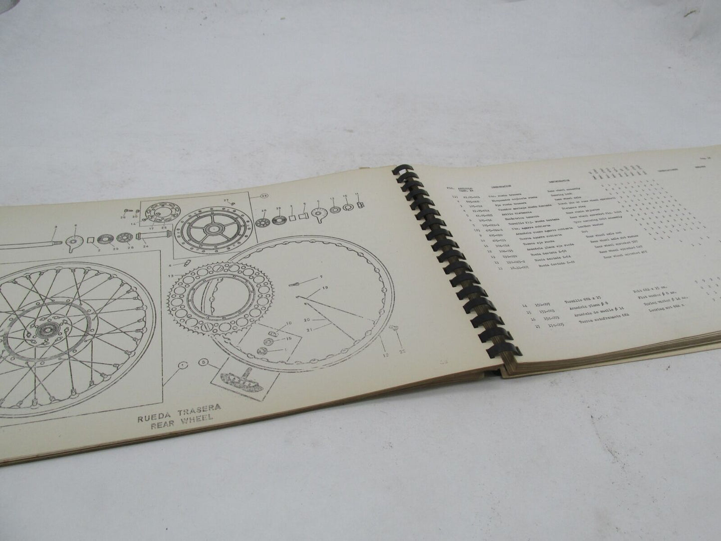 Bultaco Original Factory Pursang Motorcycle Catalog Parts List
