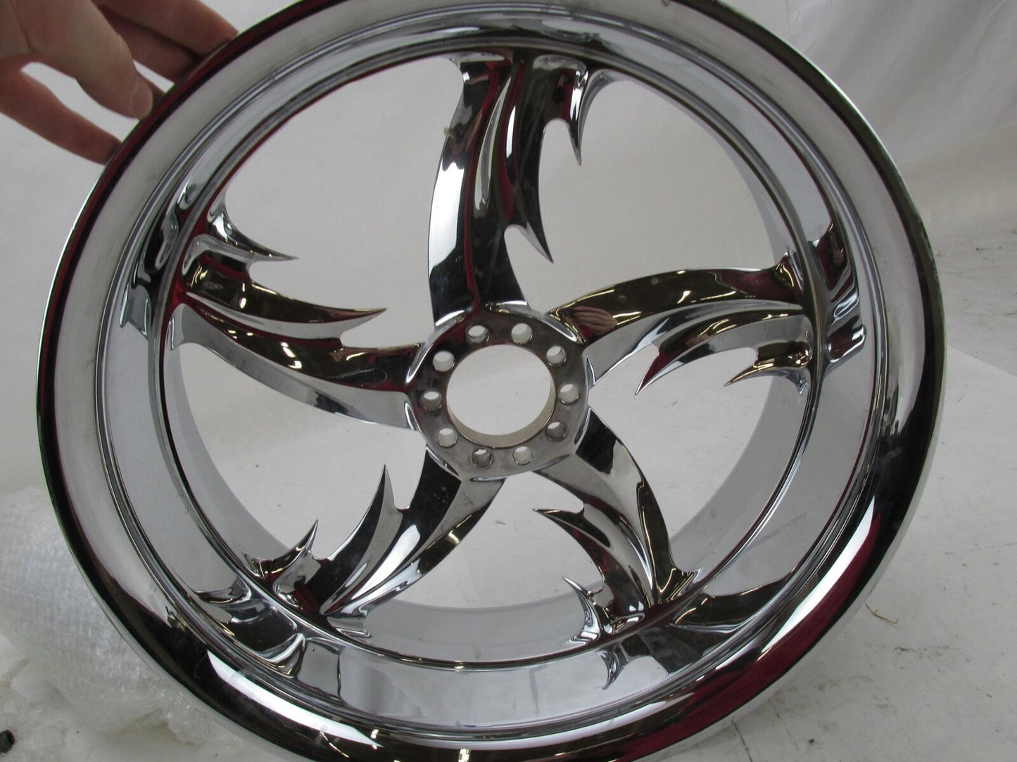 Harley Davidson Custom Chopper 6.5X16 Chrome Star Blade Rim Wheel with Hub
