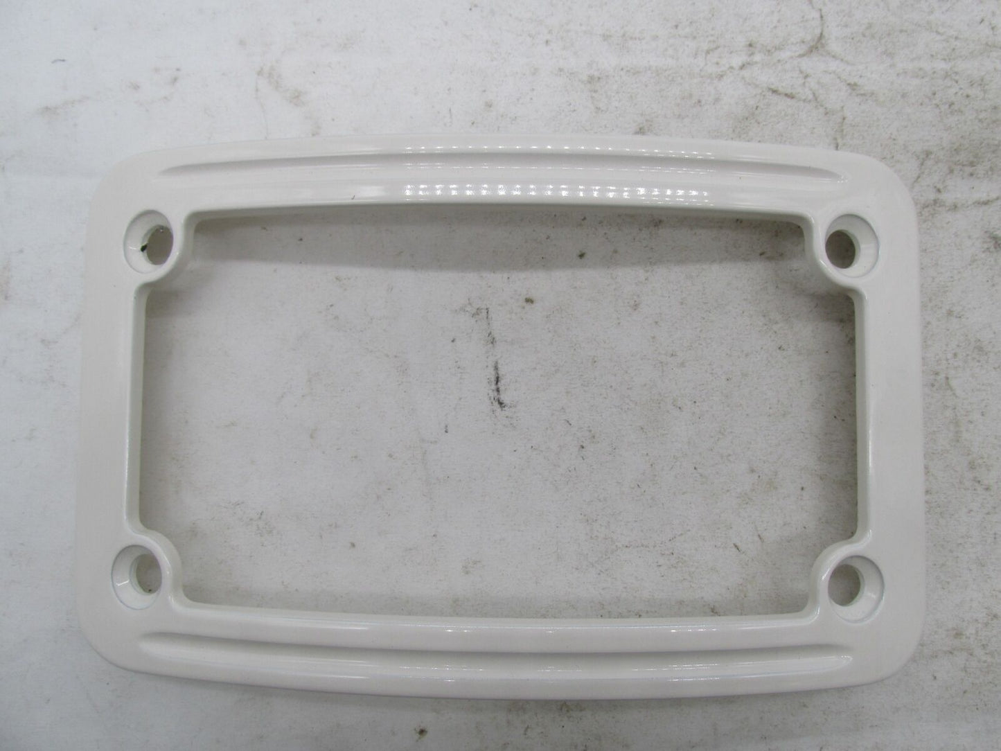 Harley Davidson Curved White License Plate Frame