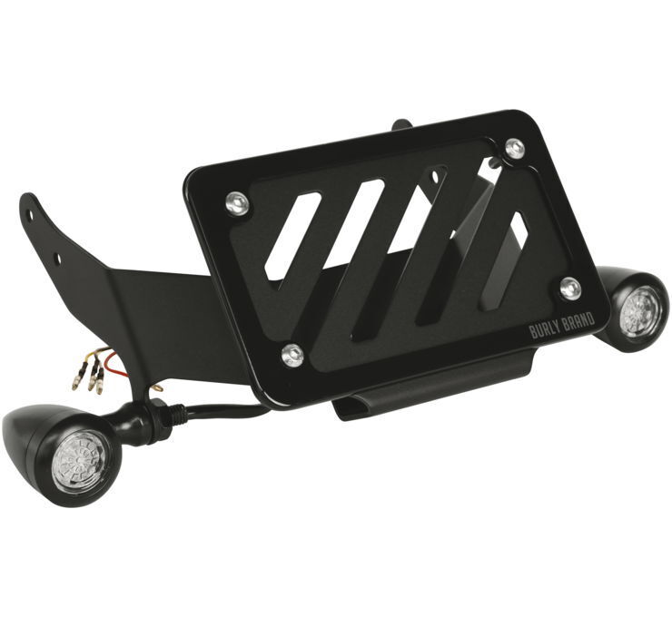 Burly Slash Cut Turn Signal and License Plate Kit B13-3000TFB