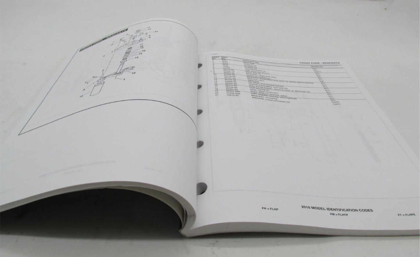 Harley-Davidson Official Factory 2010 FLT Police Models Parts Catalog 99545-10